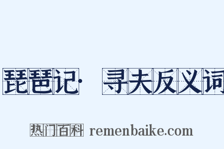 琵琶记·寻夫反义词是什么意思的图片